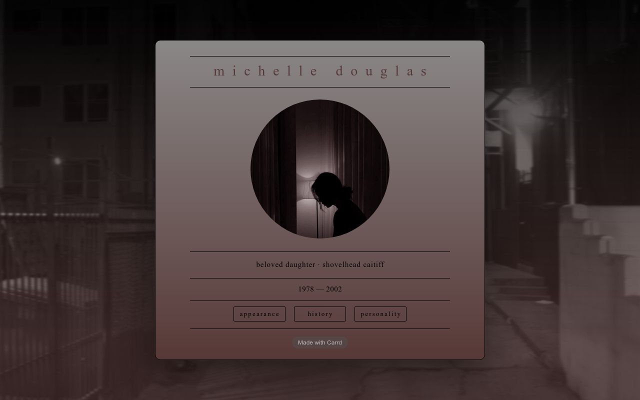 Carrd profile picture for @michelle